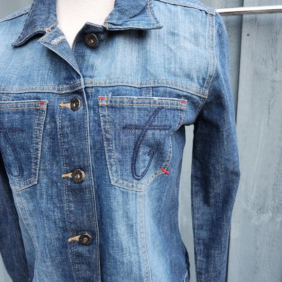 Tommy Hilfiger Denim Jean Jacket Ladies Small - Picture 8 of 10